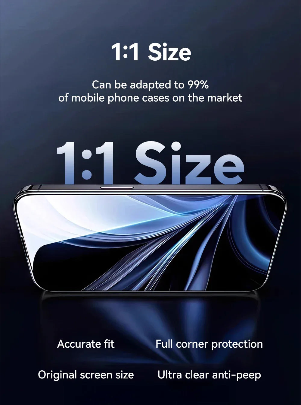 Anti-Spy Screen Protector for iPhone 17 Pro Max - 9H Tempered Glass Tidesmit