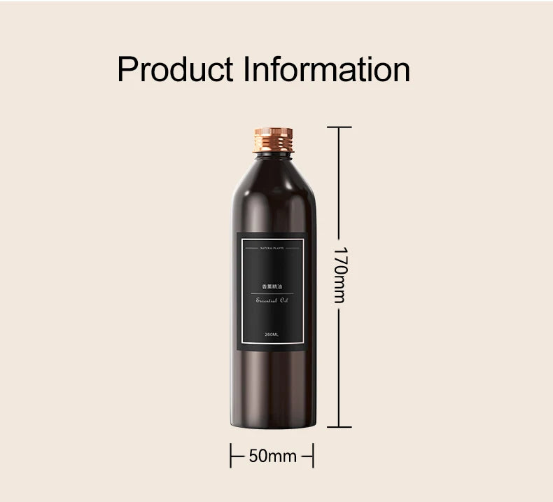 260ML Long-Lasting Aromatherapy Essential Oil Refill Versatile Fragrance for Humidifiers Car Fresheners Home Use