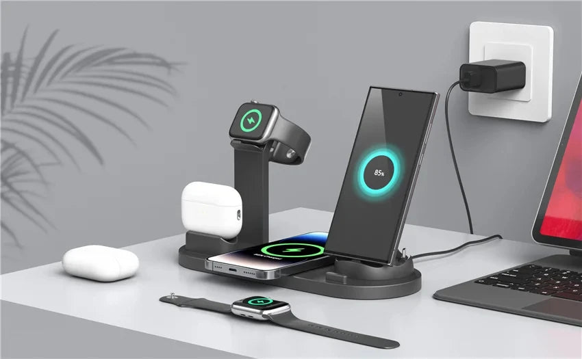 Wireless Charger for iPhone 17-12 & AirPods, Qi Certified Multi-Device Pad Tidesmit
