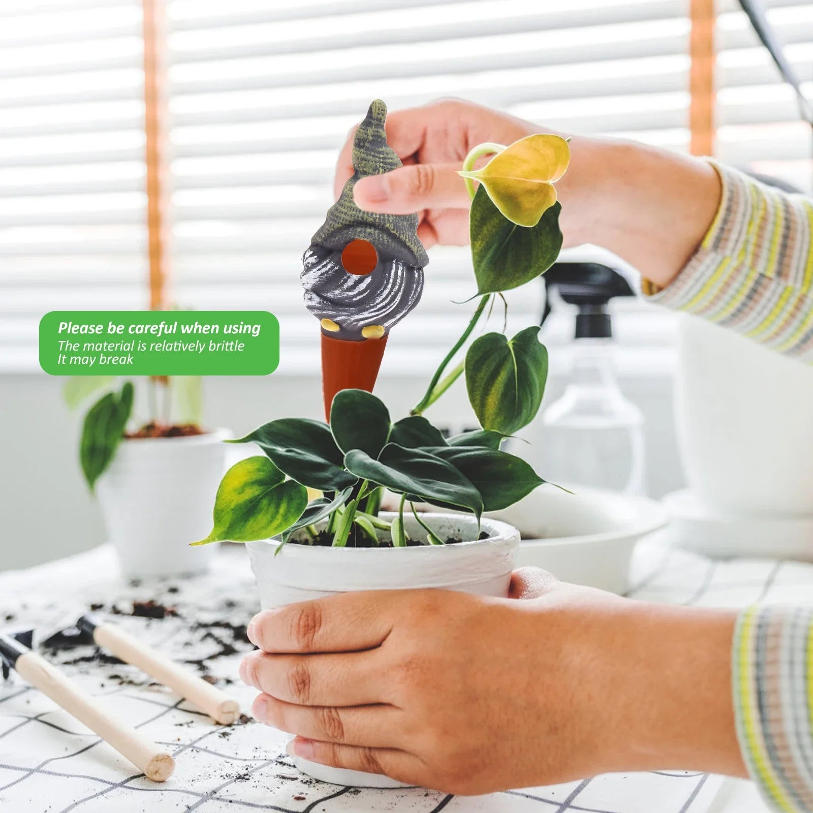 4Pcs Automatic Plant Watering Bulbs Terracotta Self Watering Globe Spike Garden Planter Insert Drip Irrigation System Indoor