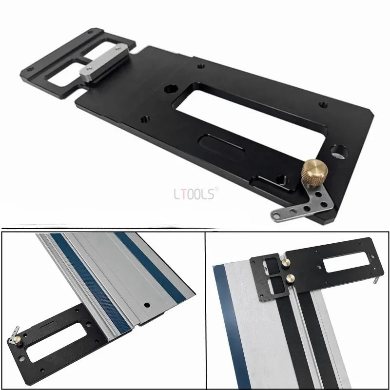 Woodworking Track Saw Square Guide Rail Clamp Right Angle Positioning Plate Aluminum Alloy Guide Rail Right Angle Guiding Ruler