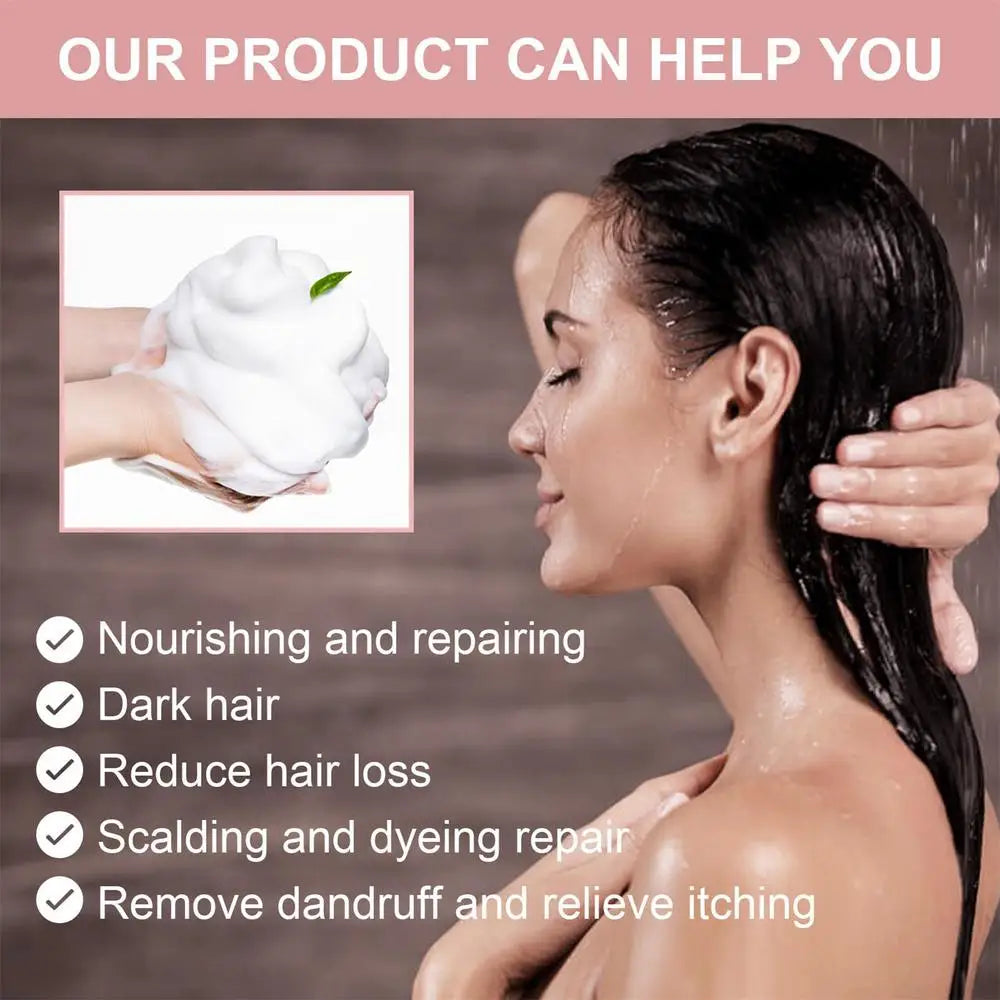 Polygonum Hair Darkening Shampoo Soap Bar Repair Gray White Hair Color To Black Shampoo Soap Hair Nourishing Shampoo Soap Bar