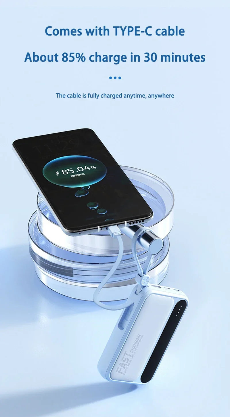 Tidesmit Portable Charger: Fast Charging Power Bank with 4 Cables Tidesmit