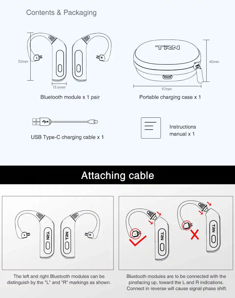 Bluetooth Earphone Upgrade Cable Module - HiFi Wireless Audio Module Tidesmit