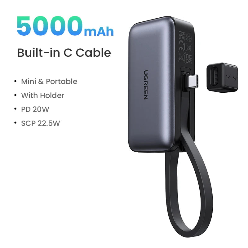 Tidesmit 5000mAh Portable Power Bank with USB-C PD Fast Charging Tidesmit