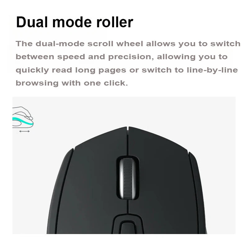 Logitech M720 Wireless Bluetooth Mouse - Office Mouse - Bluetooth Dual-mode Wireless Mouse