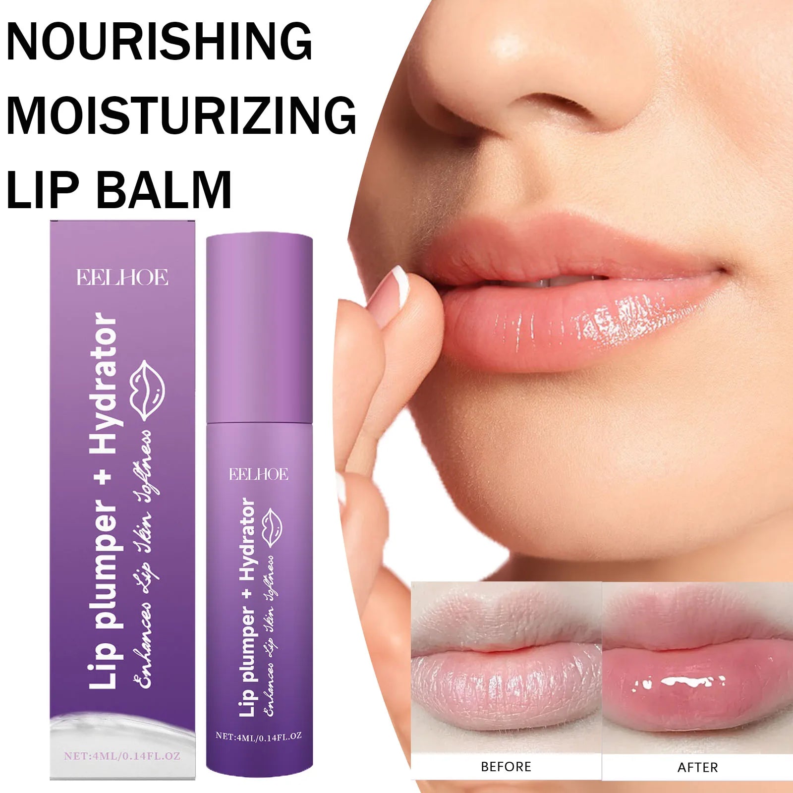 Lip Plumper Hydrator Oil – Moisturizing Repair Gloss by Tidesmit Lip Care Tidesmit