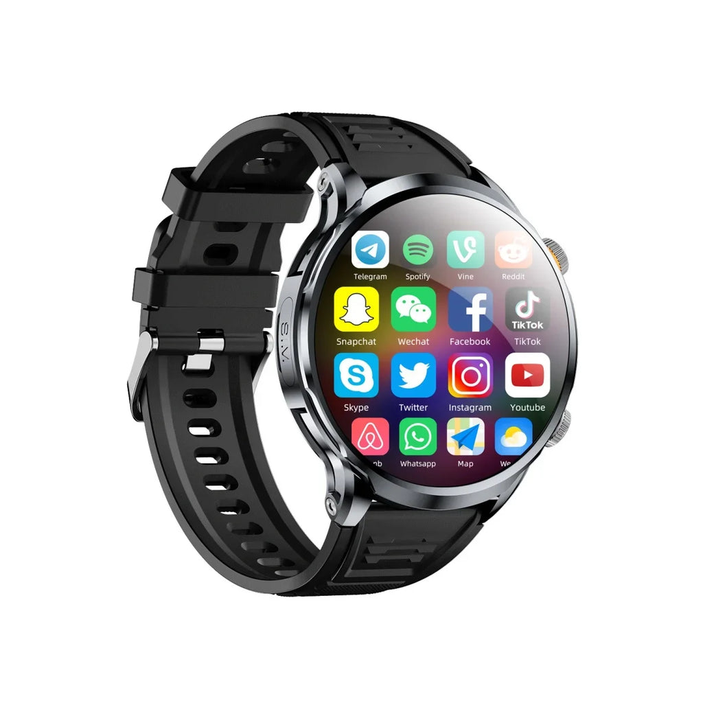 Smart Watch With 1.95 inch IPS 1100mah Battery 128GB ROM 500W Camera GPS WIFI Heart Rate APP Download Smartwatch Android 9.0