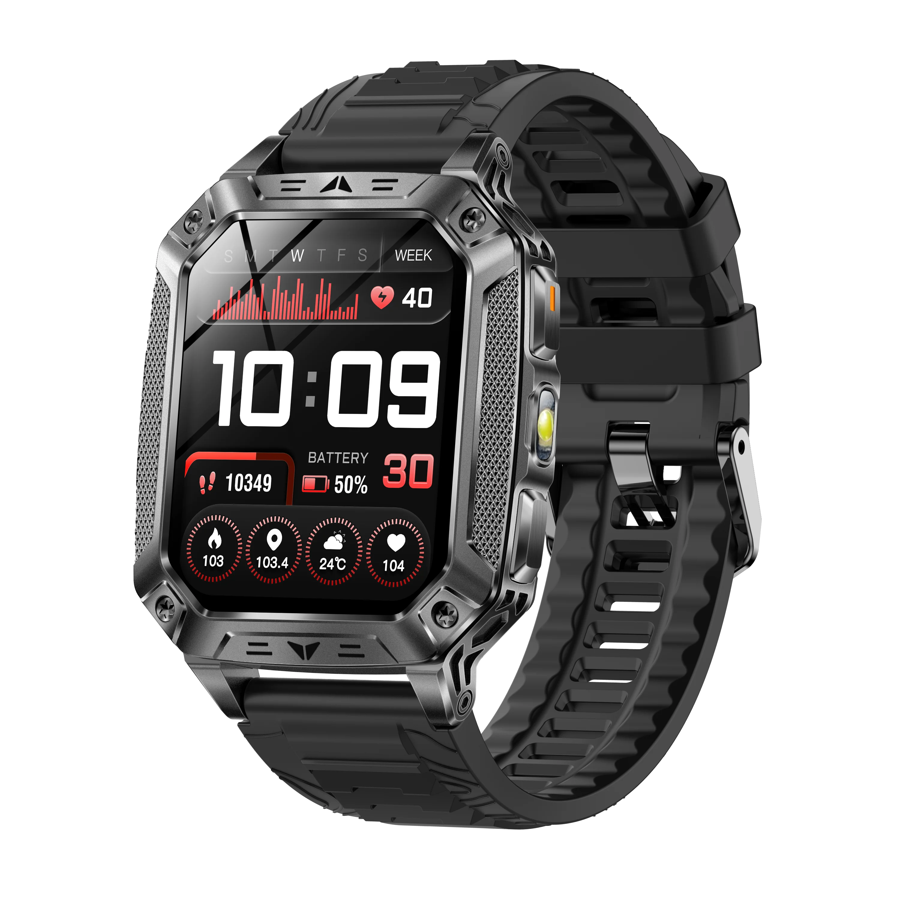 YLL-AK86 Outdoor Sport for Smart Watch Fitness Tracker Sleep Tracker IP67 AMOLED Screen Heart Rate Monitor Magnetic Charging