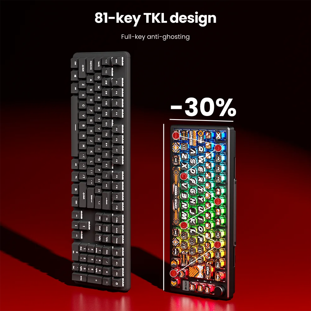 ROYAL KLUDGE RK M75 HE Magnetic Switch Mechanical Keyboard Rapid Trigger 0.01mm 75% RGB Hot Swap Gasket E-Sports Gaming Keyboard