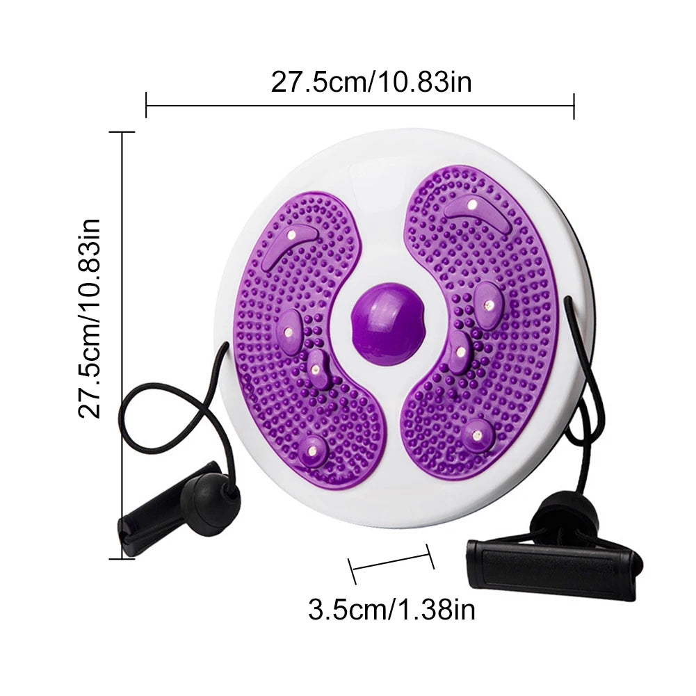Waist Twisting Disc for Core Fitness and Reflexology Massage - Tidesmit Body Shaping Massage Equipment Purple Tidesmit