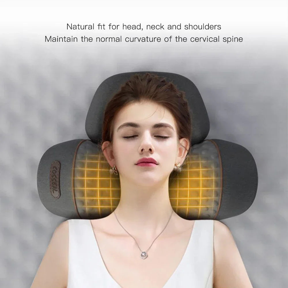Neck Massager Pillow with Heating and Traction for Muscle Relief Back Massage Instrument Tidesmit