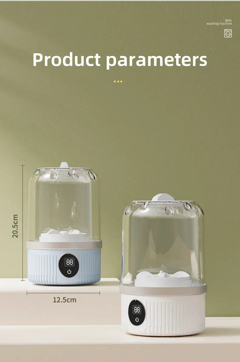 Tidesmit Wireless Mini Laundry Cup Portable Washing Machine