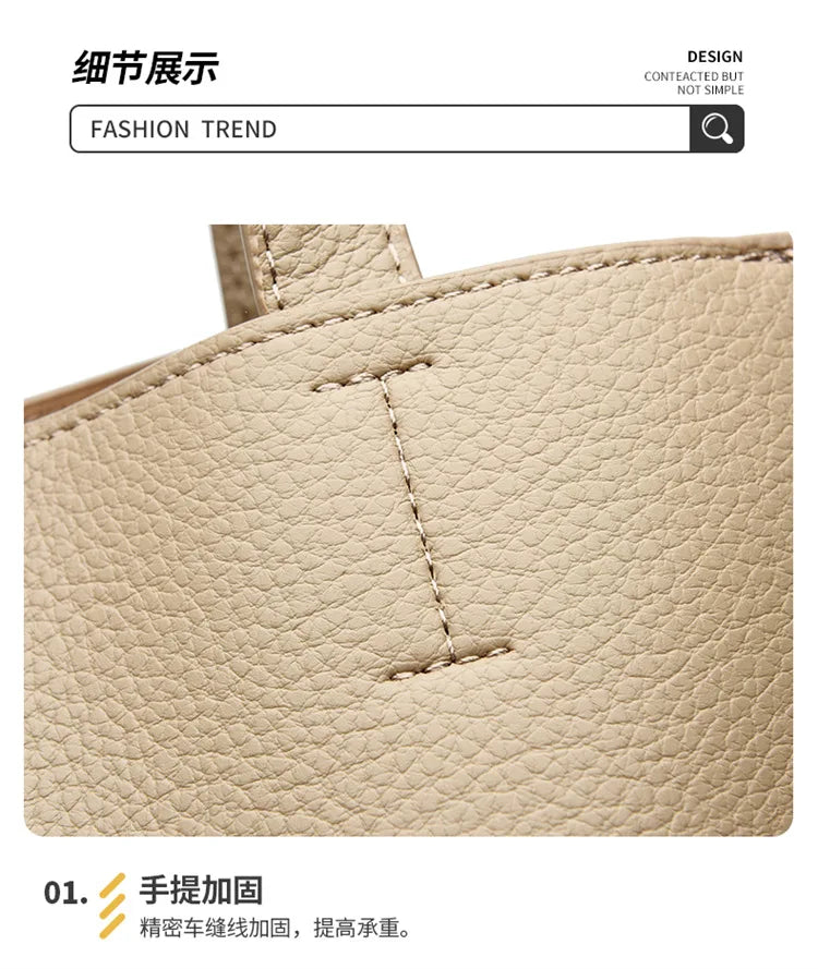 Premium Quality Luxury Brand Designer Leather Women Classic Handbag Solid Shoulder Bag For All Occasions