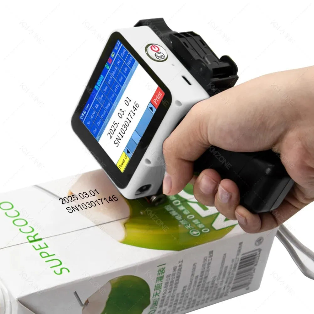 12.7mm Portable Mini Handheld Inkjet Printer for QR Barcode Batch Date Number Logo Expiry Date Coding Machine 28 Languages