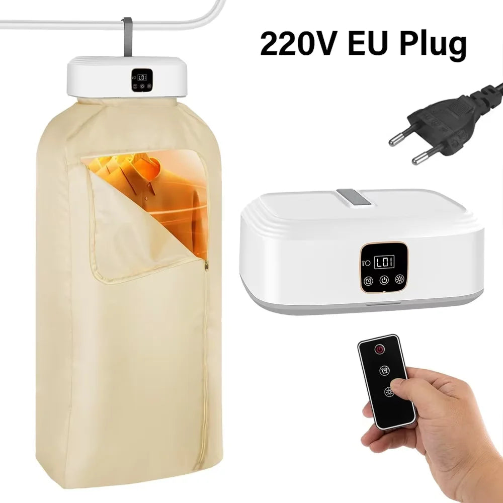 Tidesmit portable electric clothes dryer with UV sterilization and space-saving foldable design for laundry drying