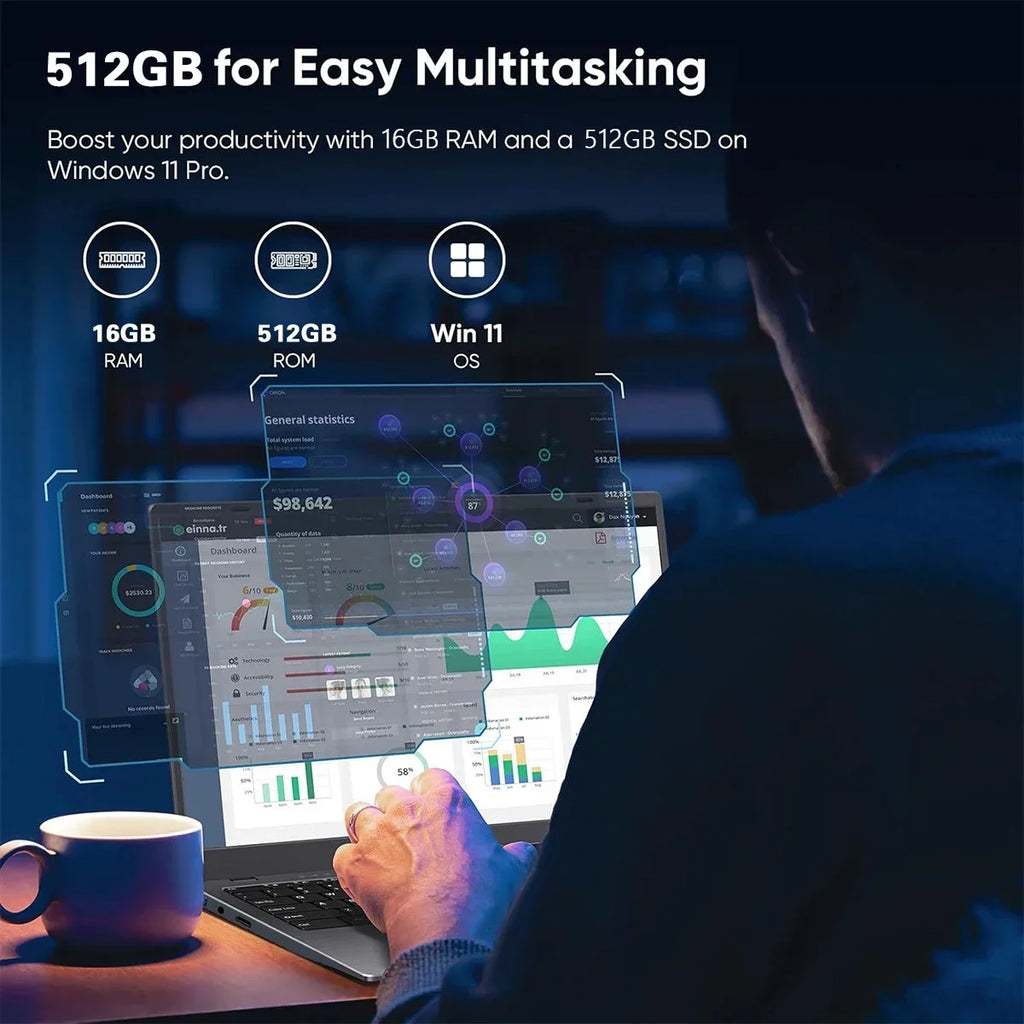 15.6' Intel Core I9 10980HK Windows 11 Pro Laptop Computer 32GB RAM 512GB 1TB 2TB SSD Portable Notebook PC Office Study Laptops