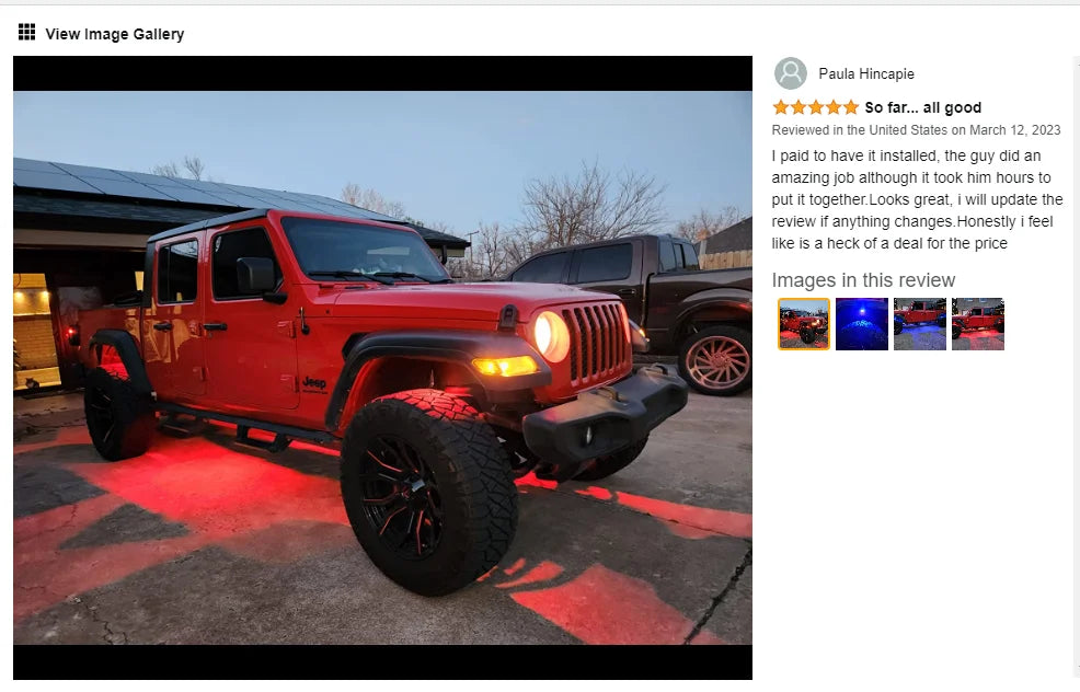 RGB LED Rock Lights for Trucks - App Controlled Neon Underglow Kit Tidesmit