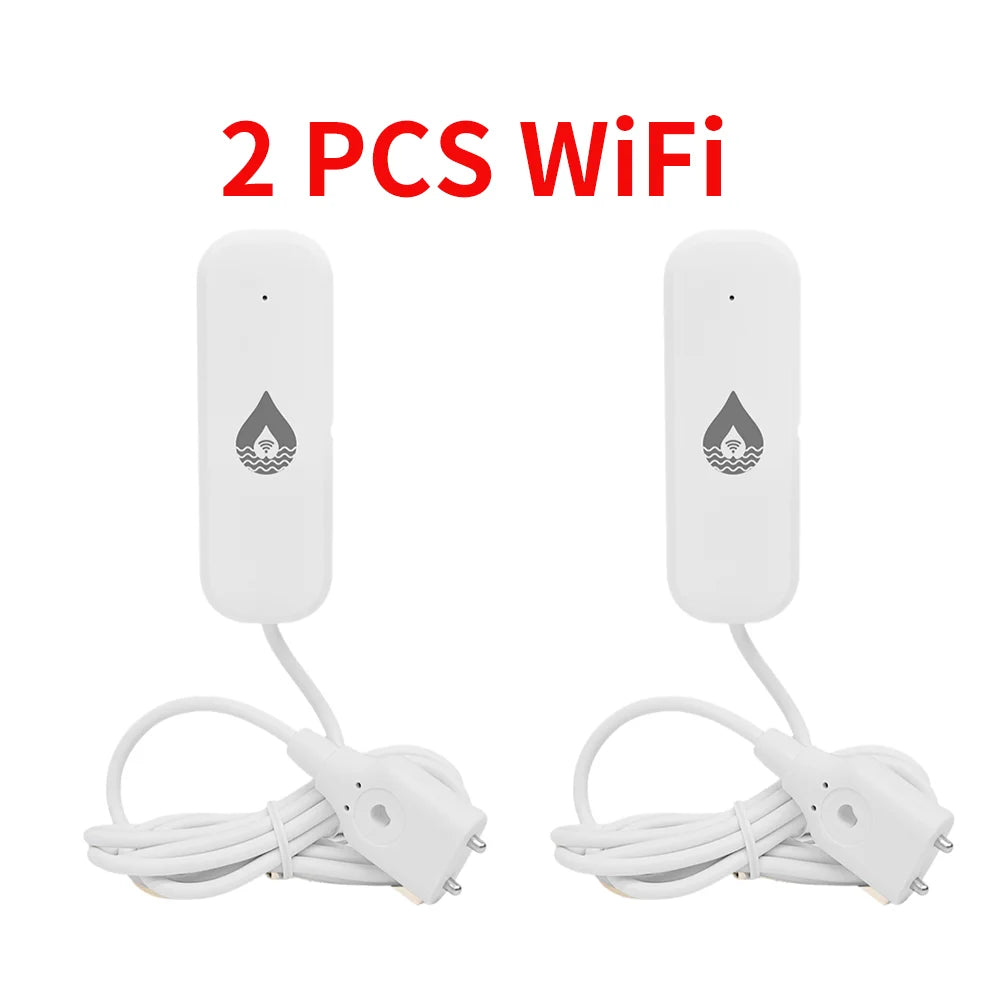 WiFi Water Leak Sensor - Smart Home Flood Alarm System by Tidesmit 2 PCS WiFi Tidesmit