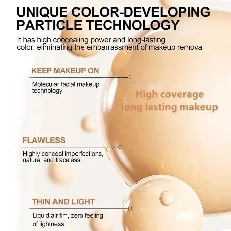 Tidesmit 4 in 1 hydrating liquid foundation swatch showing medium to full coverage and waterproof SPF 50 finish