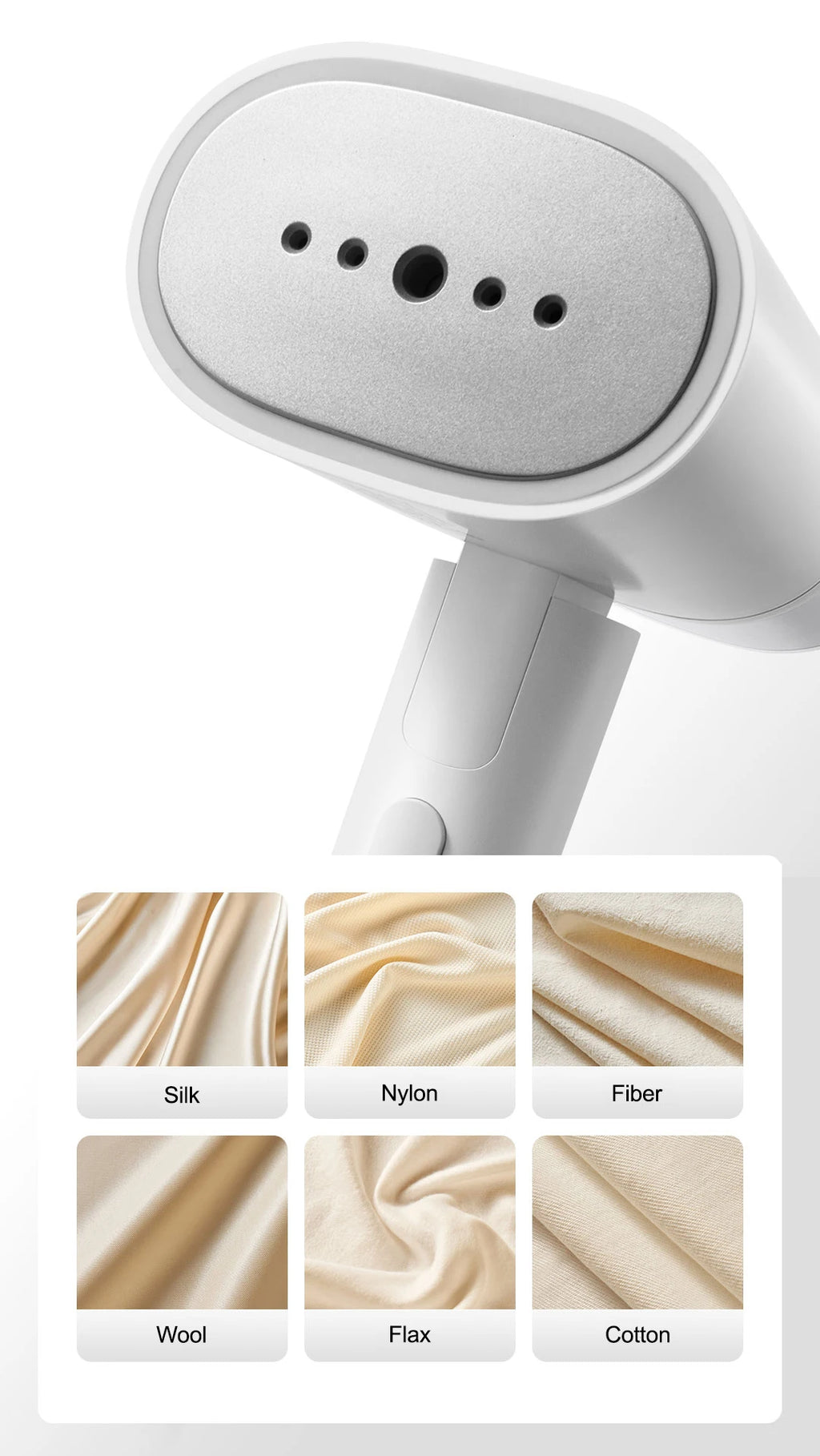 Tidesmit MIJIA Handheld Garment Steamer 2 featuring a portable foldable design for efficient garment care and mite removal