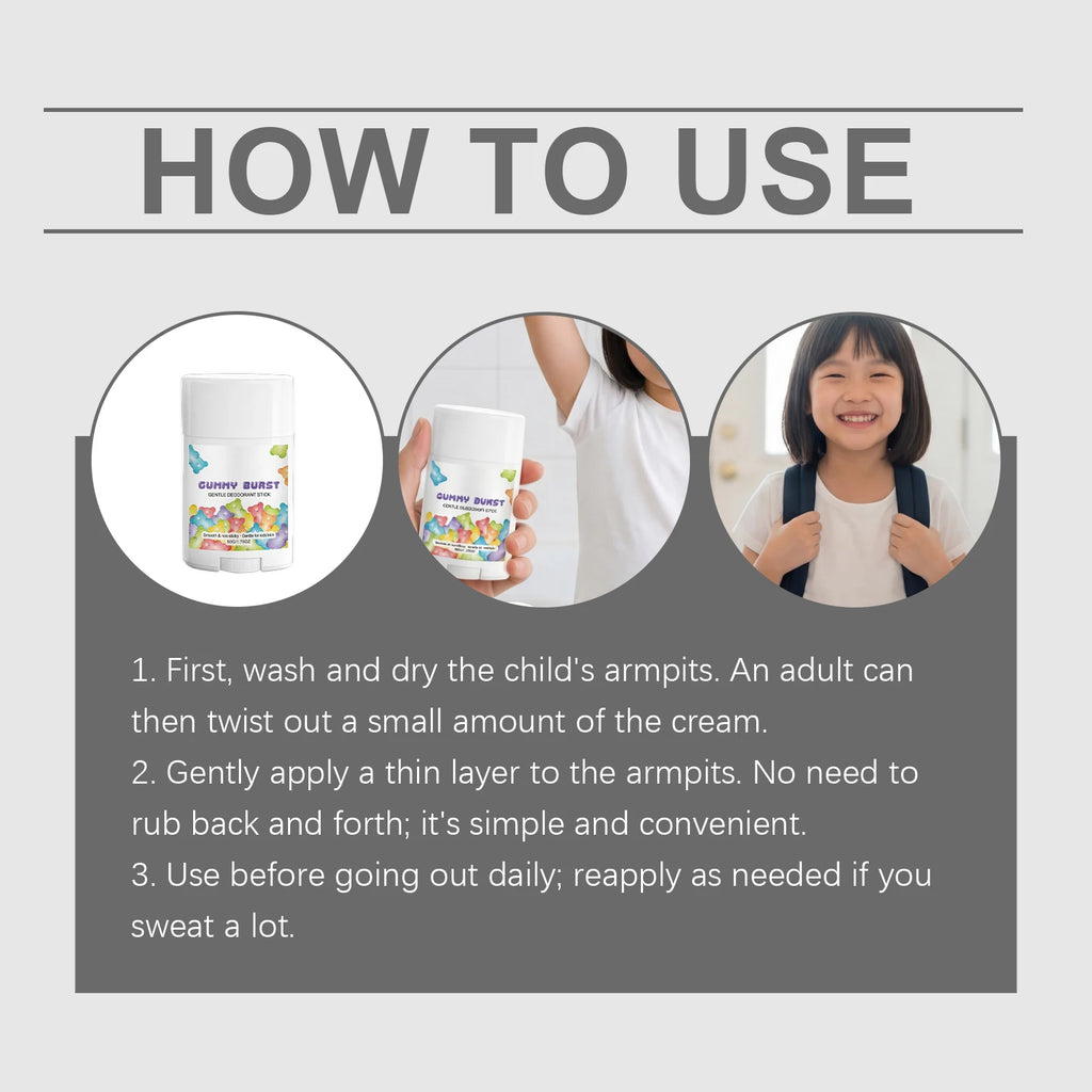Tidesmit deodorant stick for kids and teens provides lasting dry protection and gentle moisturizing for underarms.