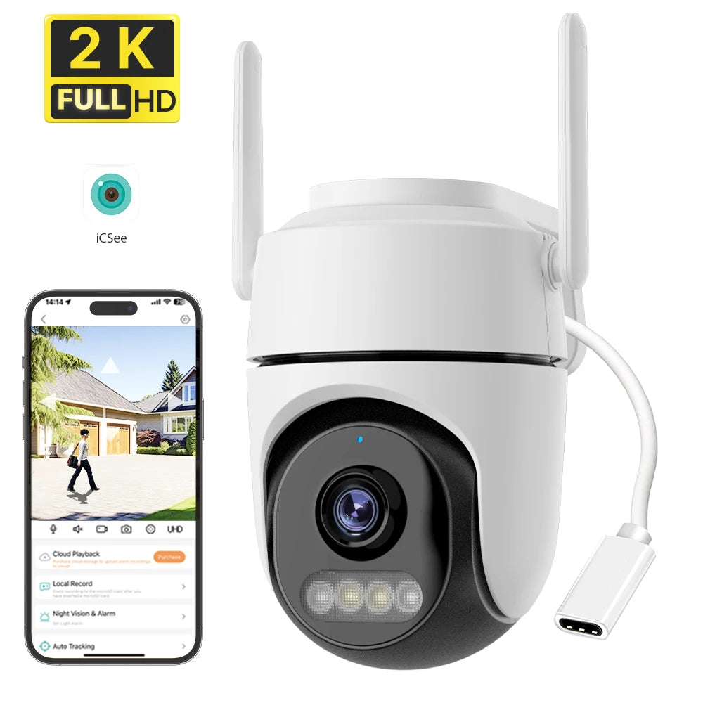 WONSDAR IP Camera Home Security Protection PTZ iCsee Wifi Camera 1080P HD Mini Outdoor Indoor Video Surveillance