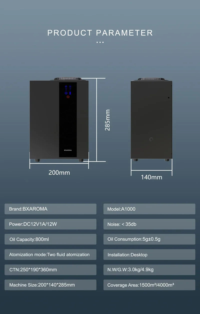 NAMSTE 4000m³ HVAC System Aroma Diffuser Smart APP Control Waterless Essential Oil Diffusers Home Air Freshener Perfume diffuser