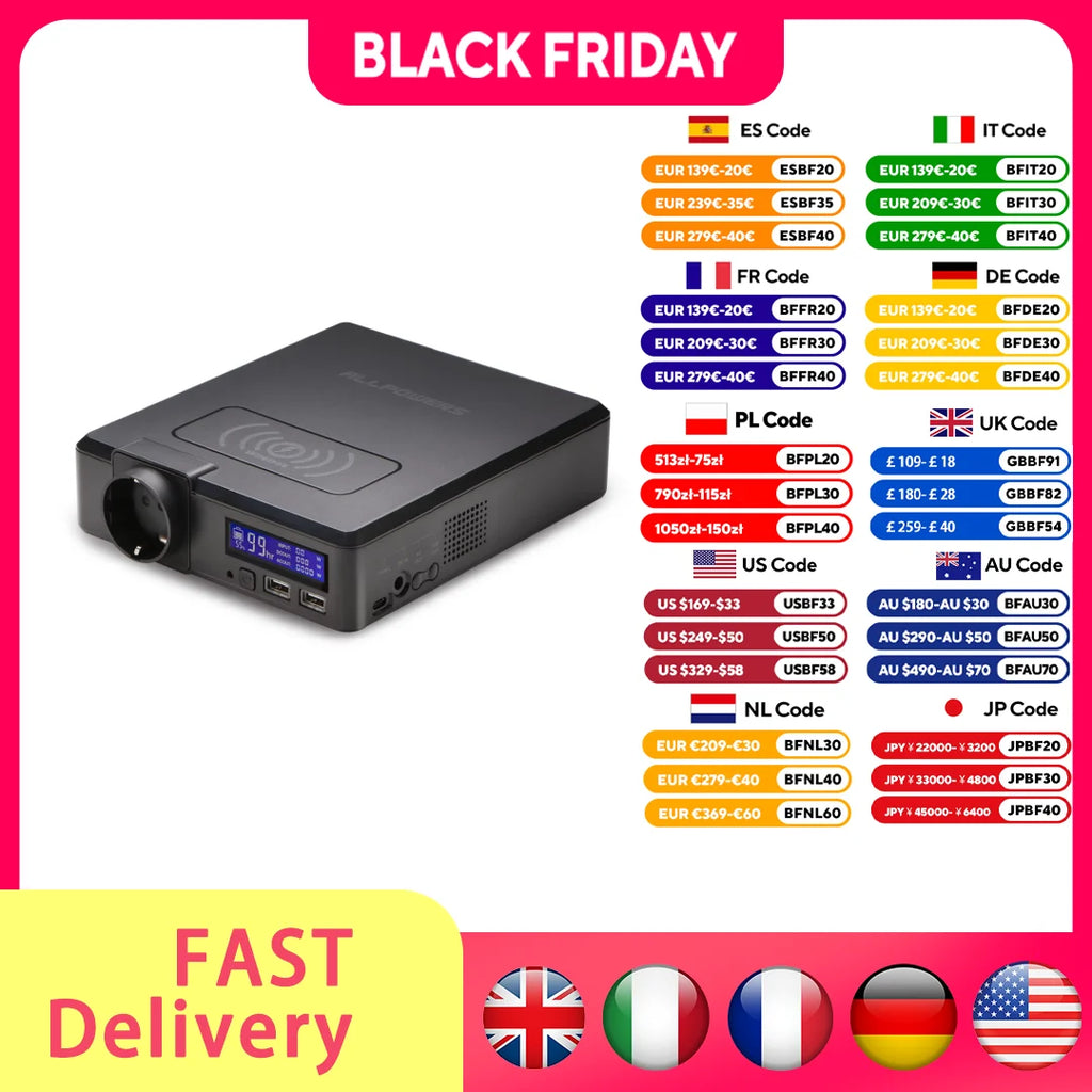 Portable Power Station 154Wh with Fast Charging PD Power Delivery Tidesmit