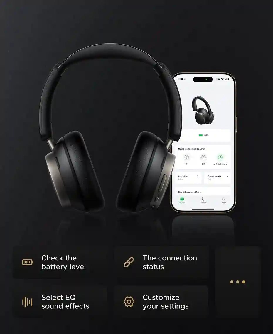 Wireless Headphones with Active Noise Cancellation & 120h Playtime Tidesmit