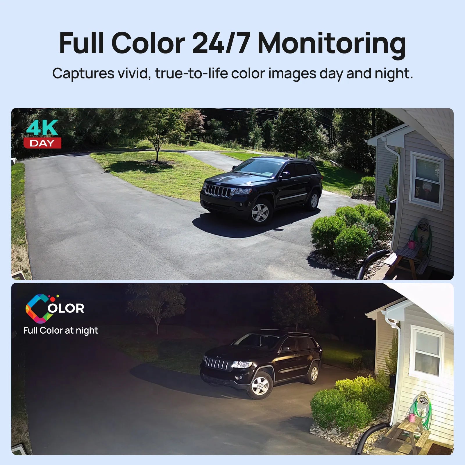 VIKYLIN 5/8MP Full Color IP Camera Outdoor POE Onvif Wide Angle 2.8mm AI Humanoid Detection Home CCTV Surveillance Camera IP67