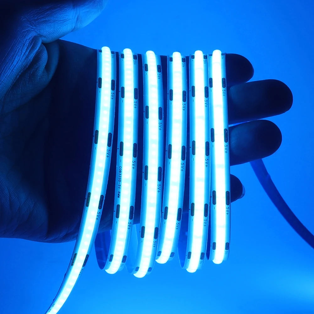 5V Motion Sensor LED COB Light Strip Human Induction USB/Battery Powered Flexible Lamp Under Cabinet Stairs Wardrobe Nightlights