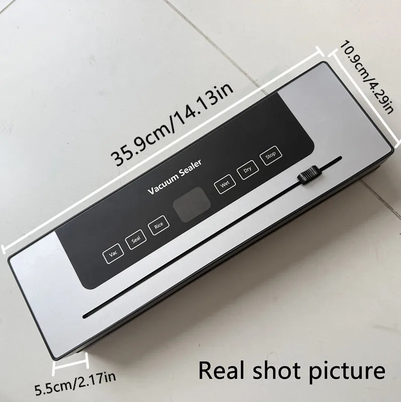Electric Vacuum Sealing Machine Food Storage Sealing Touch Dry/Wet Built-in Cutter Kitchen Food Sealing Vacuum Packaging Machine