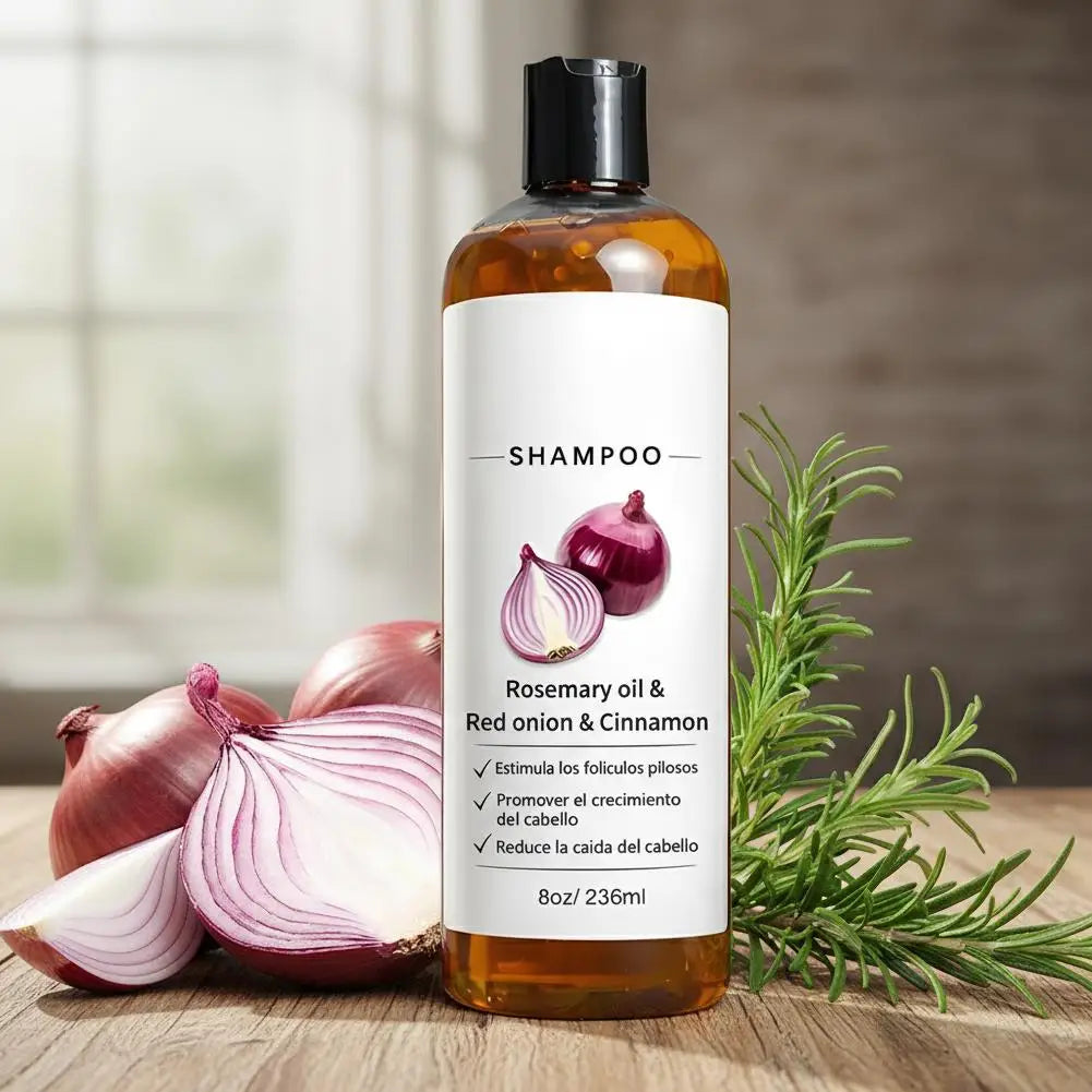 236ML 1/2PCS Rosemary Red Onion Shampoo Anti Hair Loss Promote Thicker Stronger excalvo Shampoo Hair Product Hair Care