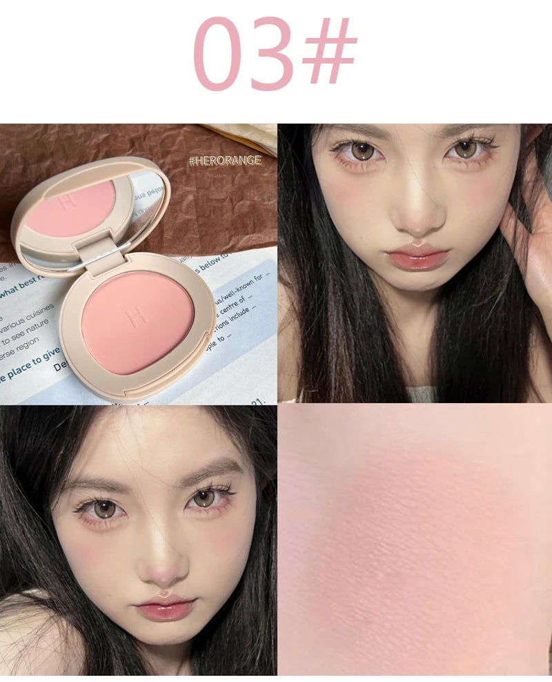 Tidesmit HERORANGEHR526 waterproof monochromatic blush shade swatch showing long-lasting durable face makeup color