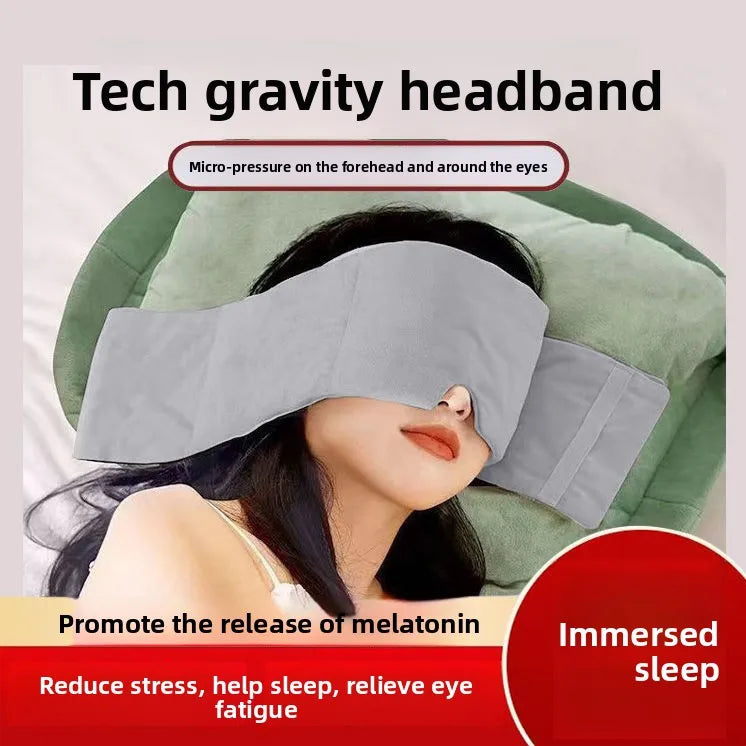 Gravity Sleep Mask Weighted Eye Mask Light Blocking Headband Fatigue Relief Sleeping Aid for Men Women Relaxation Tool Christmas