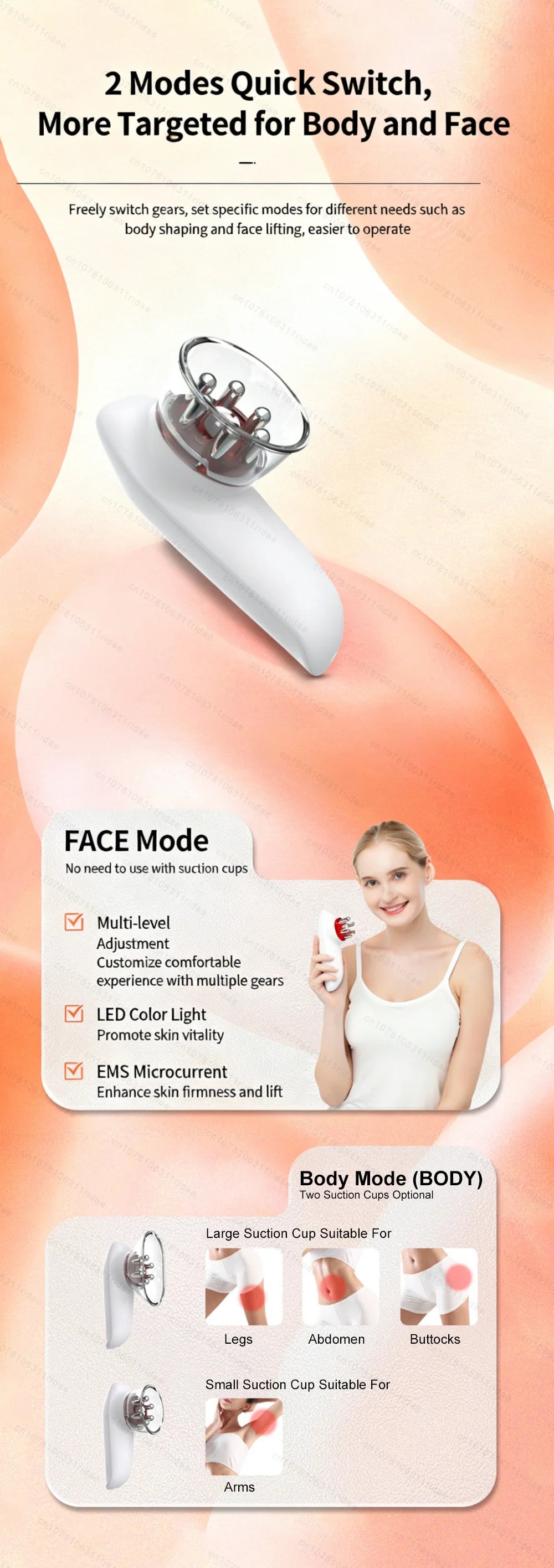 EMS Cupping Massager for Body Sculpting and Cellulite Relief | Tidesmit Relaxation Treatment Tidesmit