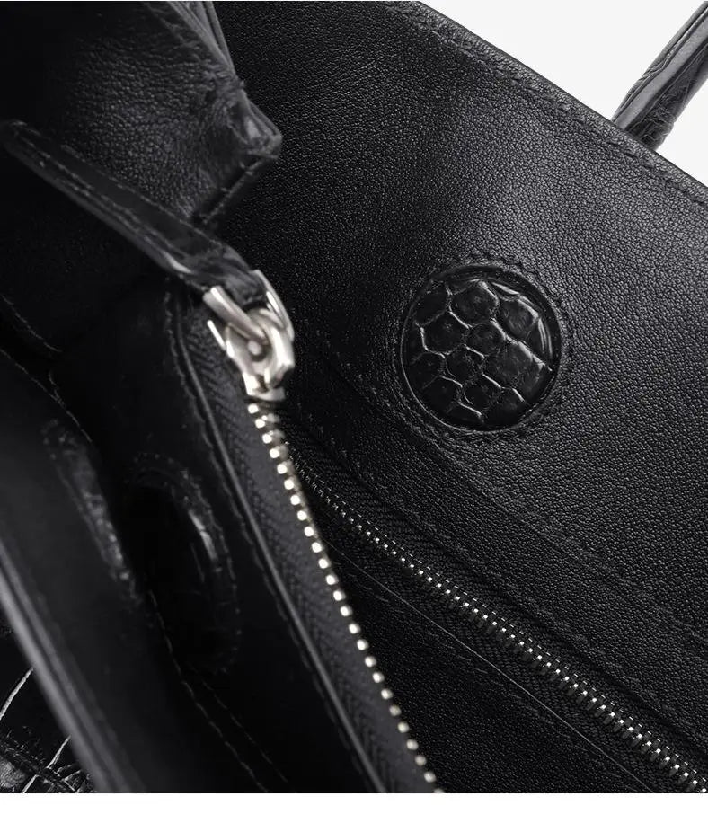 2023 New Designer Crocodile Leather Women Handbag Business Genuine Leather Lady Bag  Large Capacity Shoulder Crossbody Bag 40