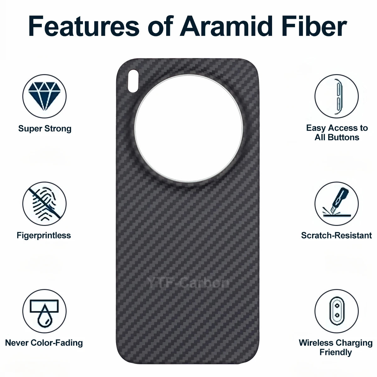 Vivo X300 Carbon Fiber Case | Slim Shock-Absorbing Cover Tidesmit