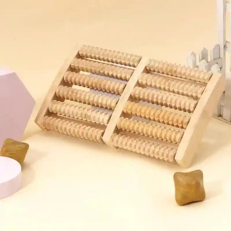Wooden Foot Massager Roller | Deep Tissue Reflexology Tool Massage Roller Tidesmit