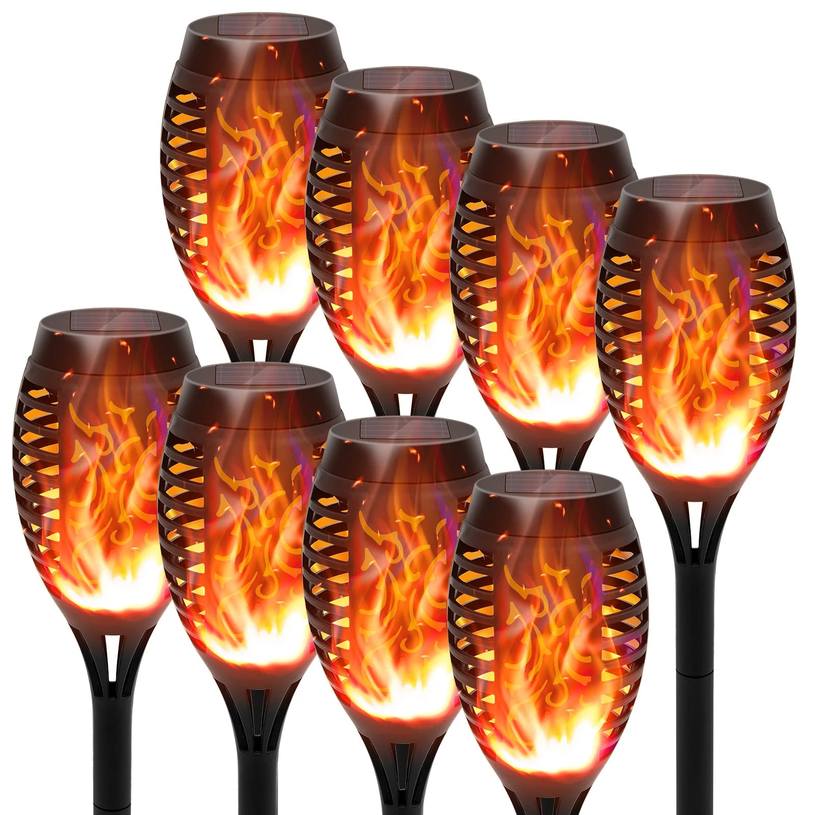 12LED Solar Flame Torch Lights Flickering Waterproof Garden Decoration Outdoor For Lawn Path Yard Patio Floor Lamps