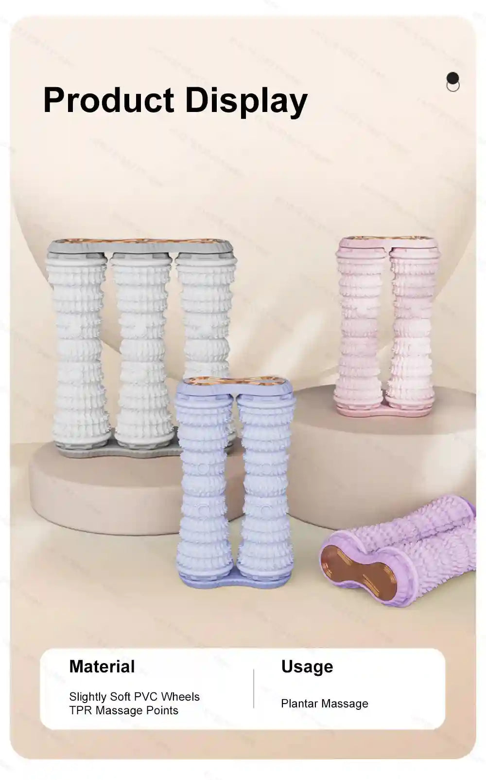 Massage Ball Foot Roller for Plantar Fasciitis – Deep Tissue Set Massage Roller Tidesmit