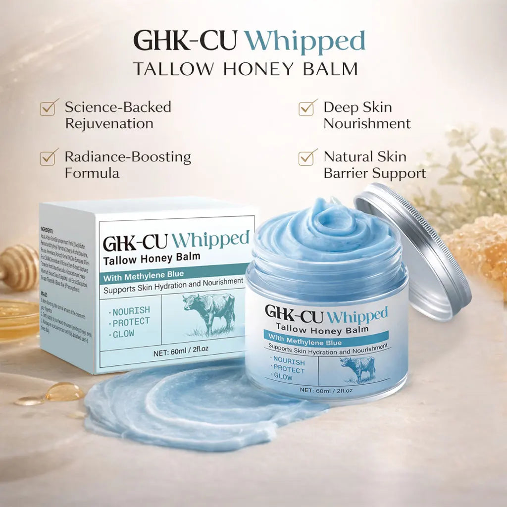 1/2/3PCS Copper Peptides GHK-Cu Beef Tallow for Skin, Blue Balm Manuka Honey & Vitamin E, Natural Face Moisturizer, Skincare