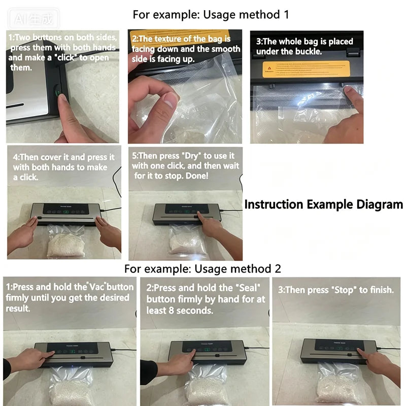 Electric Vacuum Sealing Machine Food Storage Sealing Touch Dry/Wet Built-in Cutter Kitchen Food Sealing Vacuum Packaging Machine