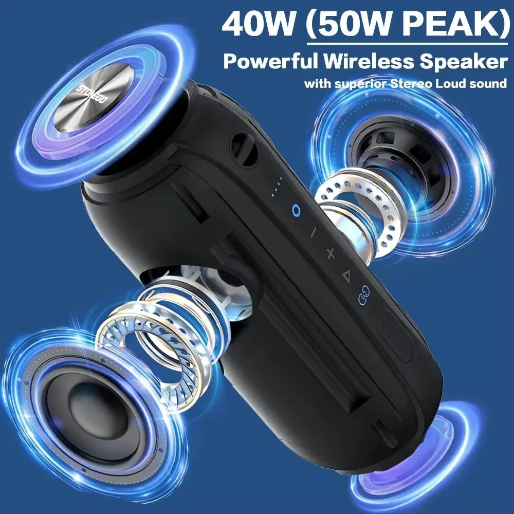 Mini TWS Bluetooth Speaker True Wireless Stereo RGB LED Portable Bass Speaker Cyberpunk Style for Home Outdoor PC Gaming Party Waterproof Deep Bass 360 Degree Sound Built in Mic Hands Free Calling Bluetooth 5 0 USB Charging L