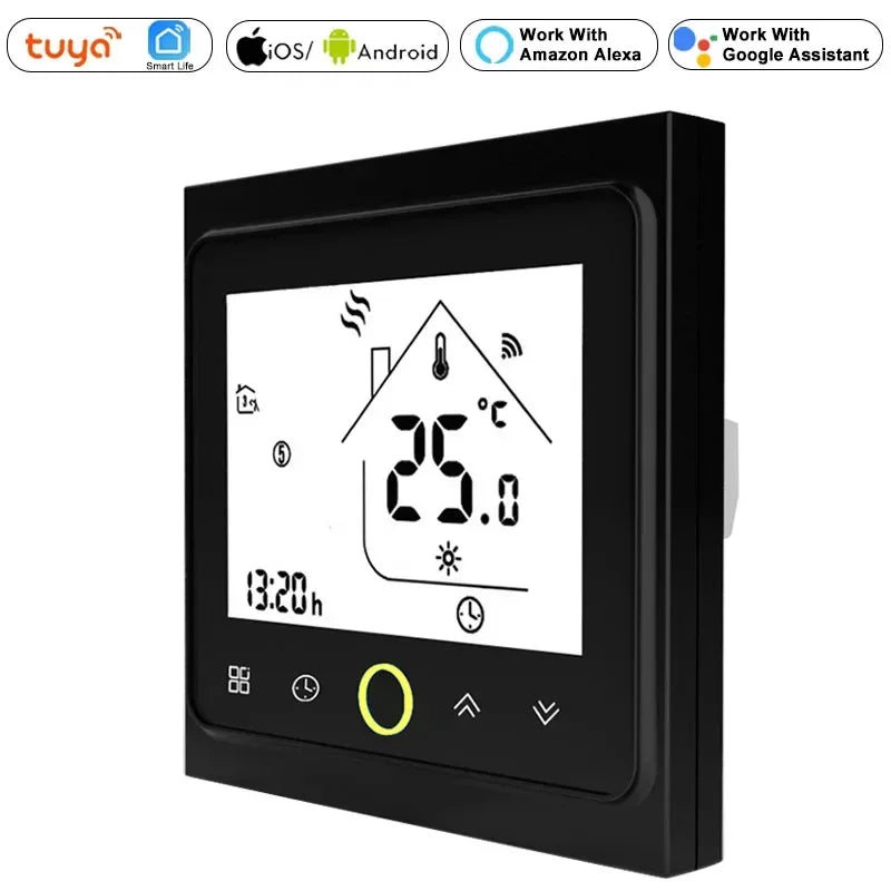 Wireless Tuya WiFi Smart Thermostat for 2 4 Pipe Central Air Conditioning 3 Speed Fan Coil Unit Temperature Controller Alexa