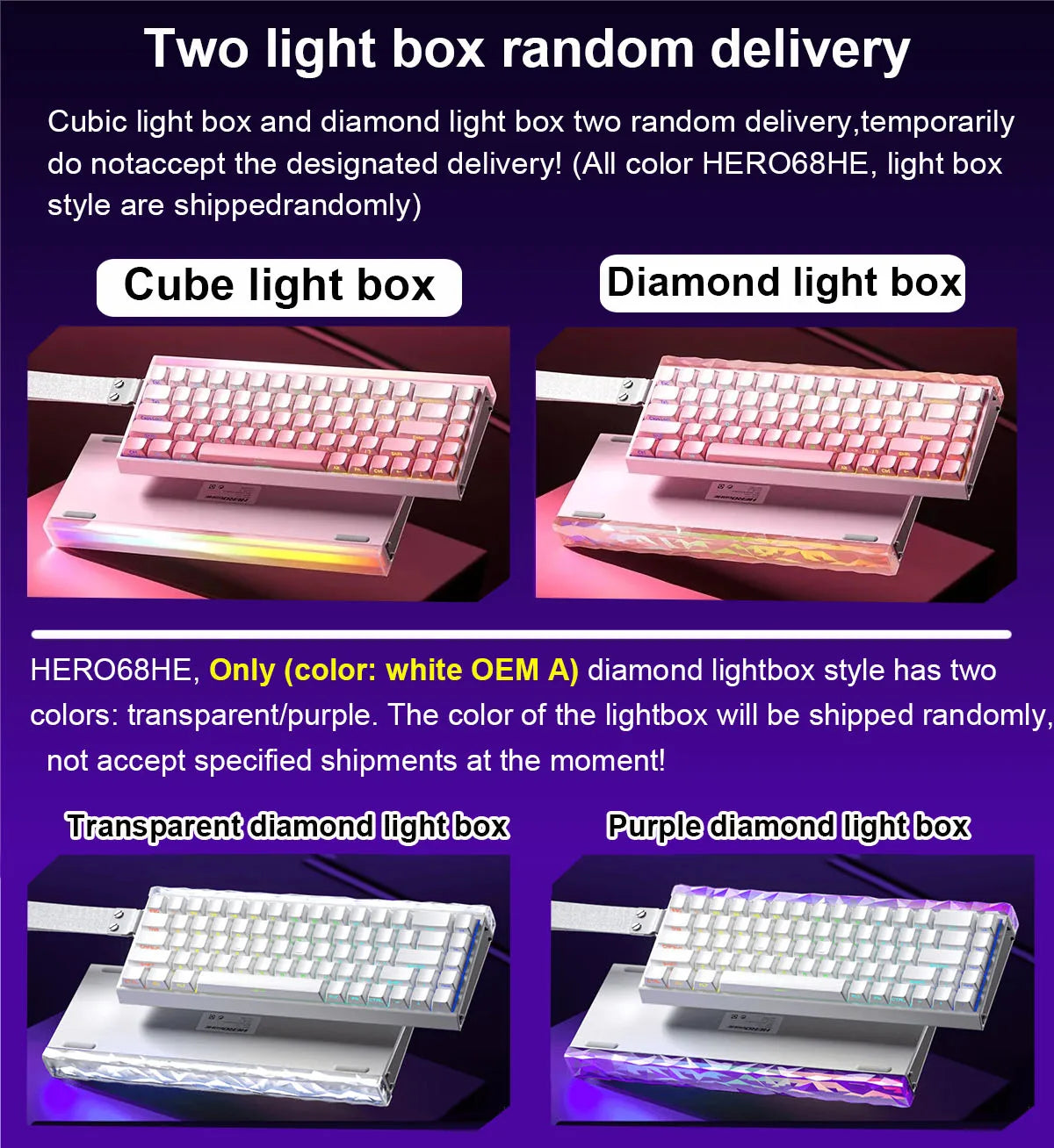 AULA HERO 68HE Magnetic Switch Keyboard RGB Gaming Mechanical Keyboard Rapid Trigger 8K Return Wired Esports Custom Keyboard