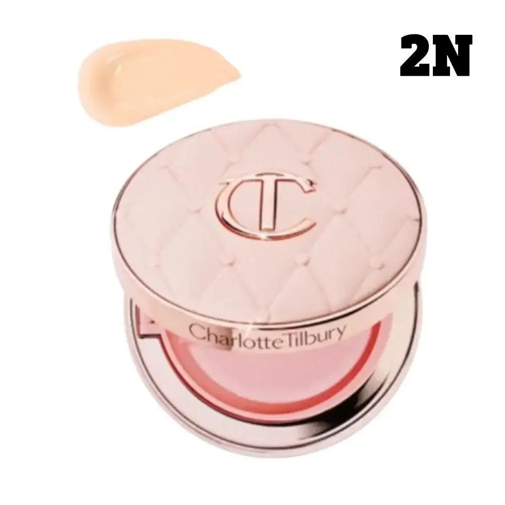 Tidesmit Charlotte Tilbury style air cushion foundation detail view for full coverage moisturizing face makeup