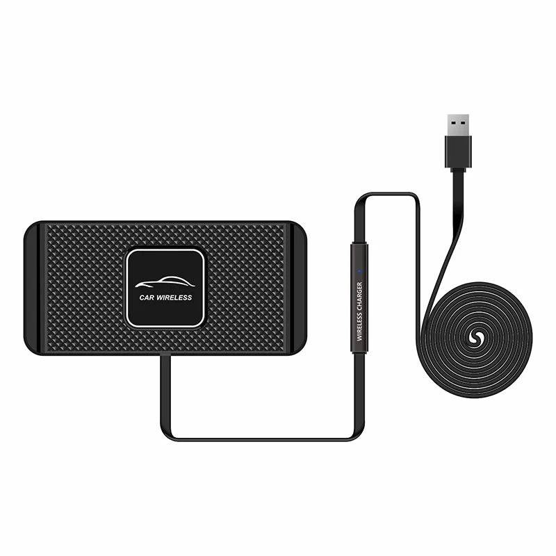Wireless Car Charger Pad - Qi Certified Fast Charging Grip Mat A1 Tidesmit