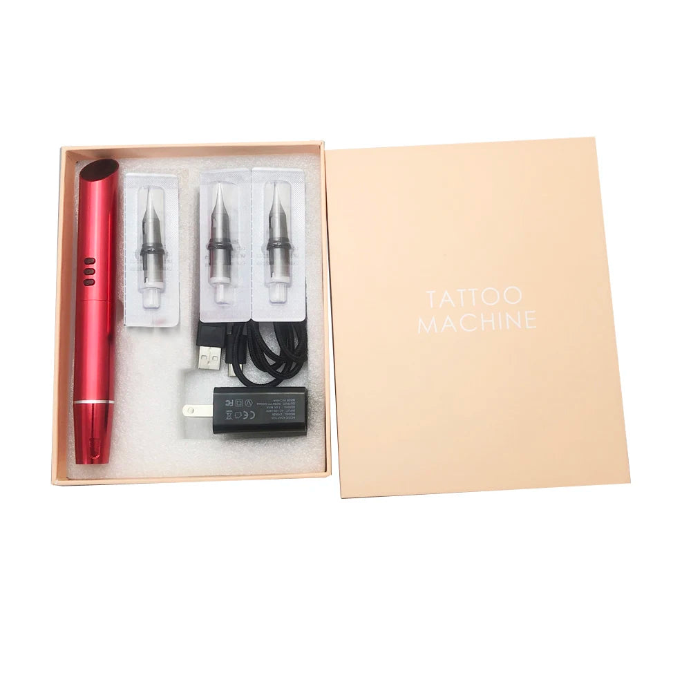 PMU Machine for Eyebrows - Rotary Pen Tool (Red/Black) Permanent Makeup Machines Tidesmit